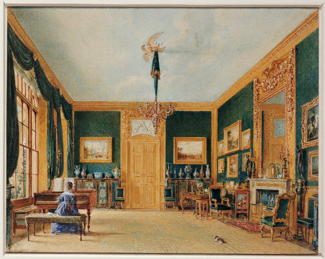 The Green Drawing Room of the Earl of Essex at Cassiobury by William Henry Hunt