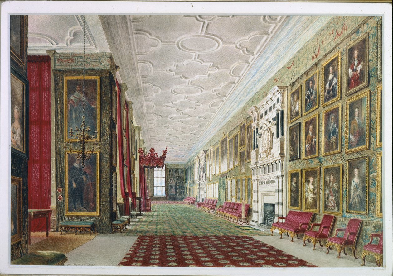 The Long Gallery, Hardwick by William Henry Hunt
