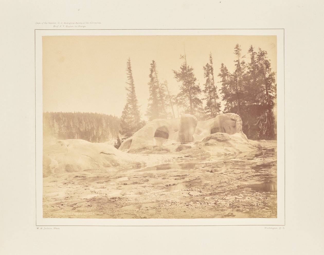 Crater of the Grotto Geyser by William Henry Jackson