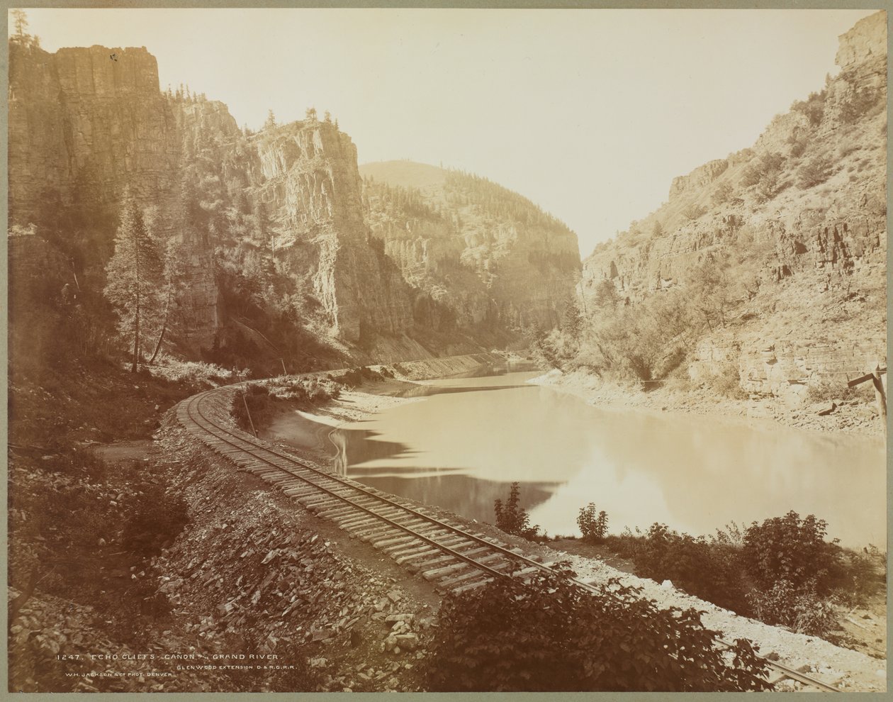 Echo Cliffs, Canyon of the Grand River, Glenwood Extension, Colorado by William Henry Jackson