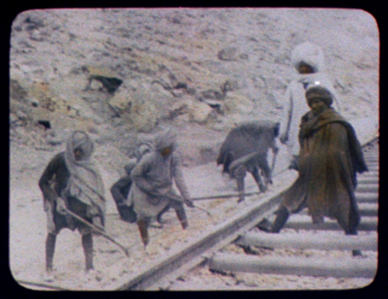 Indian Workers Building Railway Lines, 1880 by William Henry Jackson