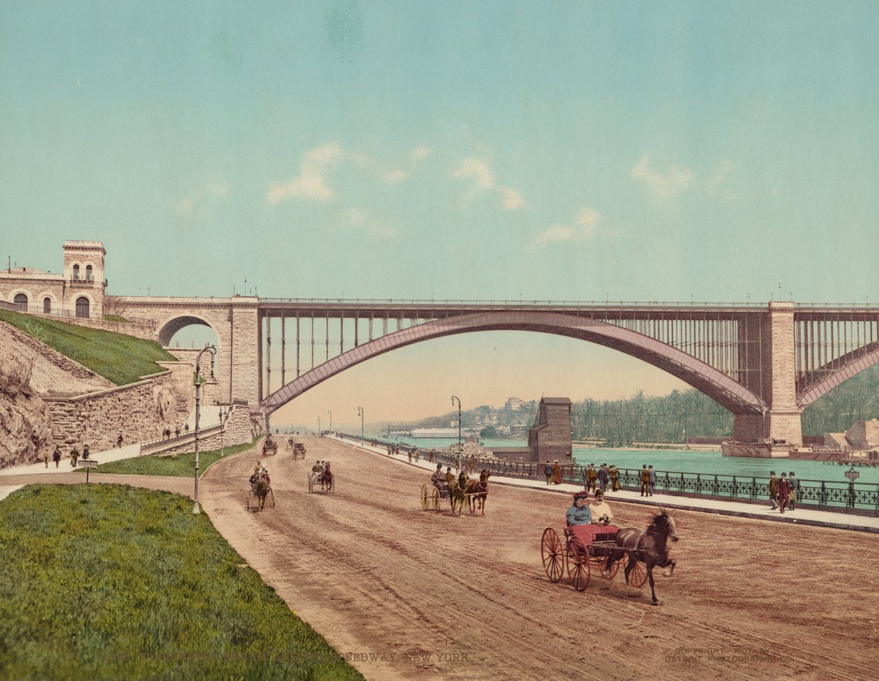 Washington Bridge and Speedway, New York by William Henry Jackson