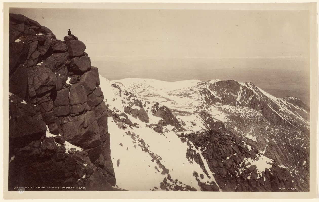 West from Summit of Pikes Peak by William Henry Jackson