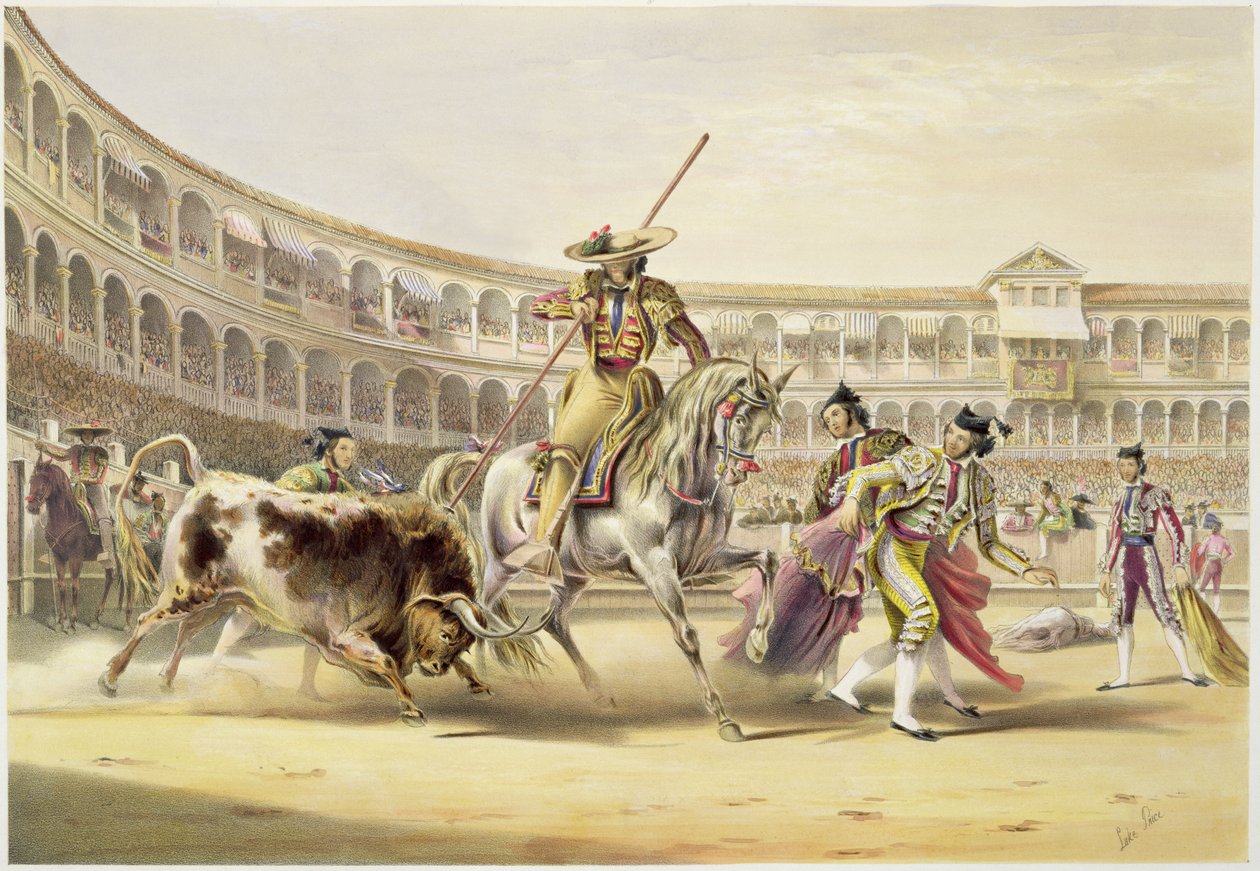 Bull Charging a Picador, 1865 by William Henry Lake Price