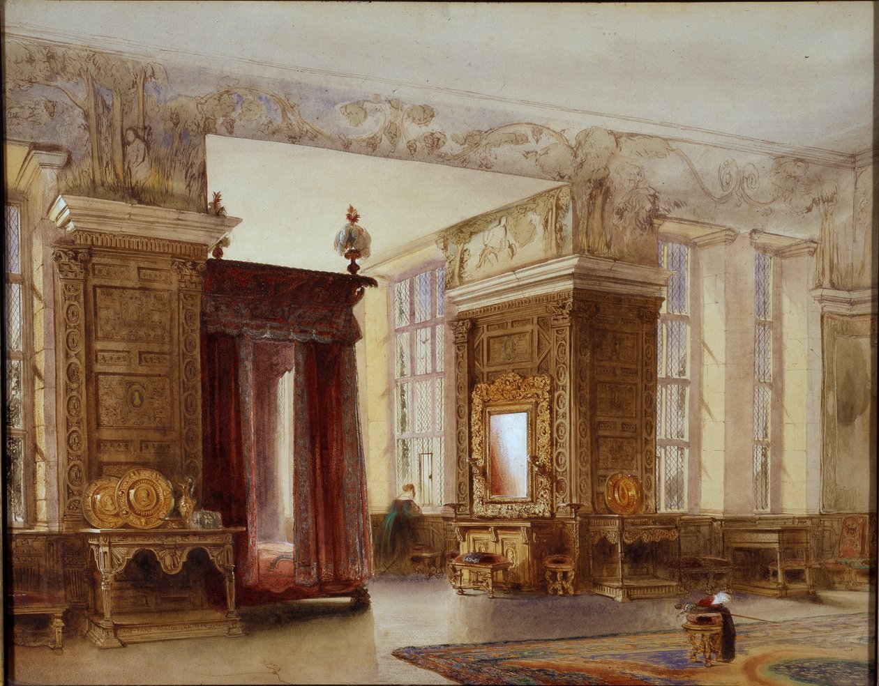 The Presence Chamber at Hardwick by William Henry Lake Price