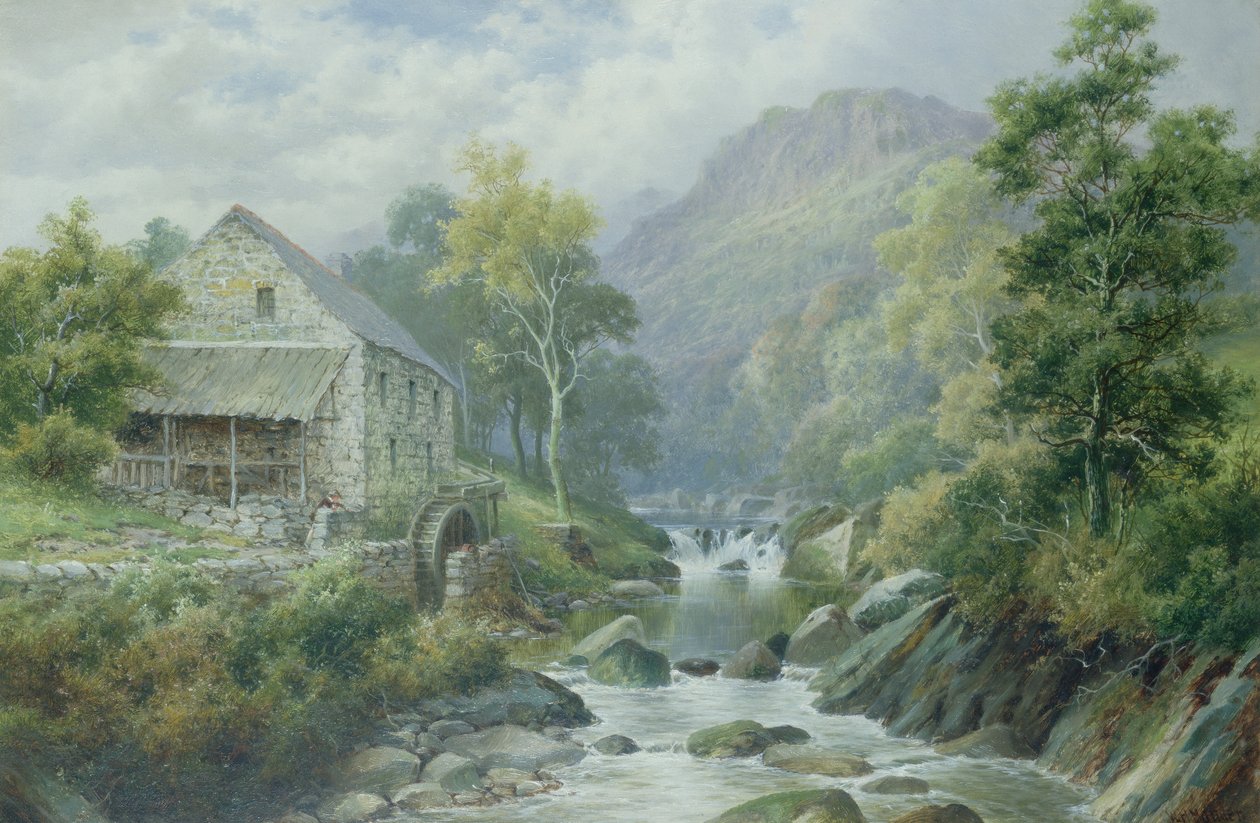 Old Disused Mill, Dolgelly by William Henry Mander