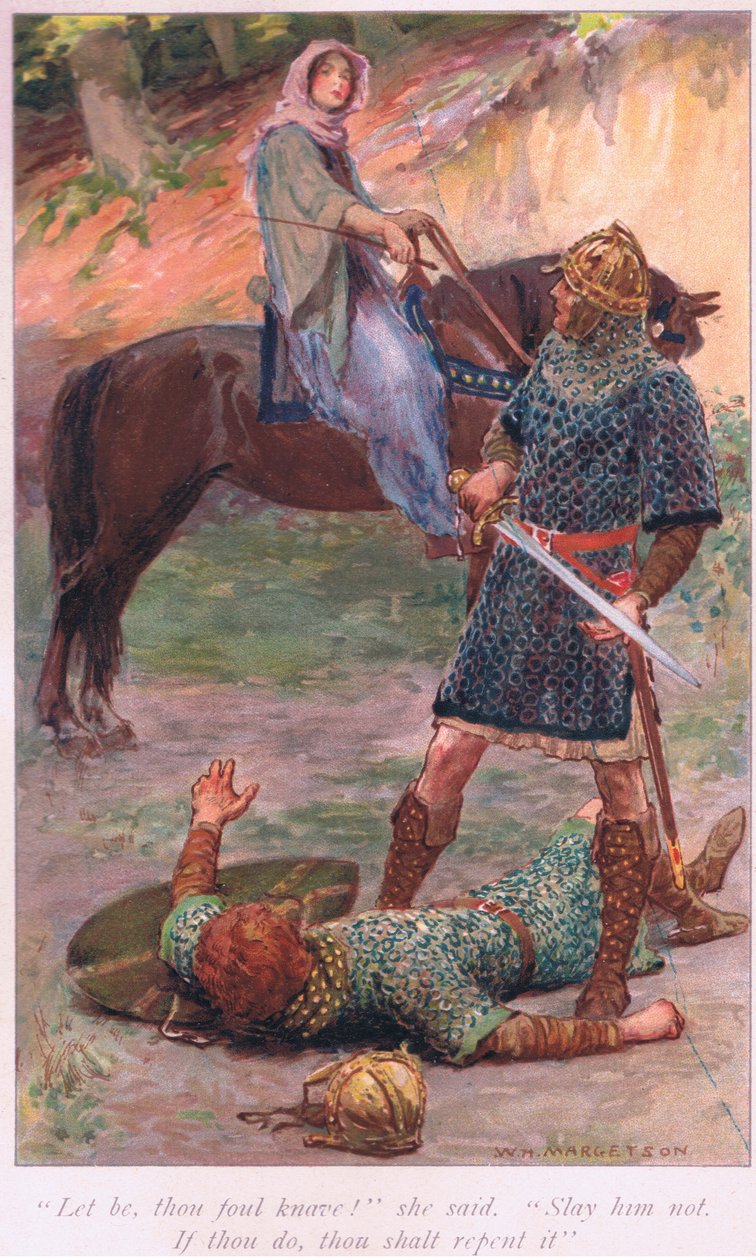 Let Be, Thou Foul Knave! She Said Slay Him Not. If Thou Do, Thou Shall Repent It by William Henry Margetson