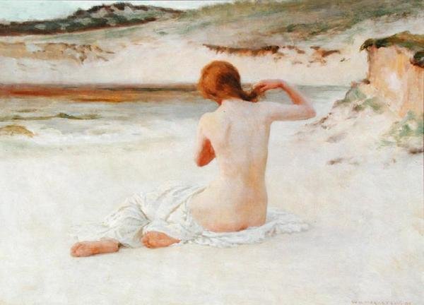 Nude on a Beach by William Henry Margetson