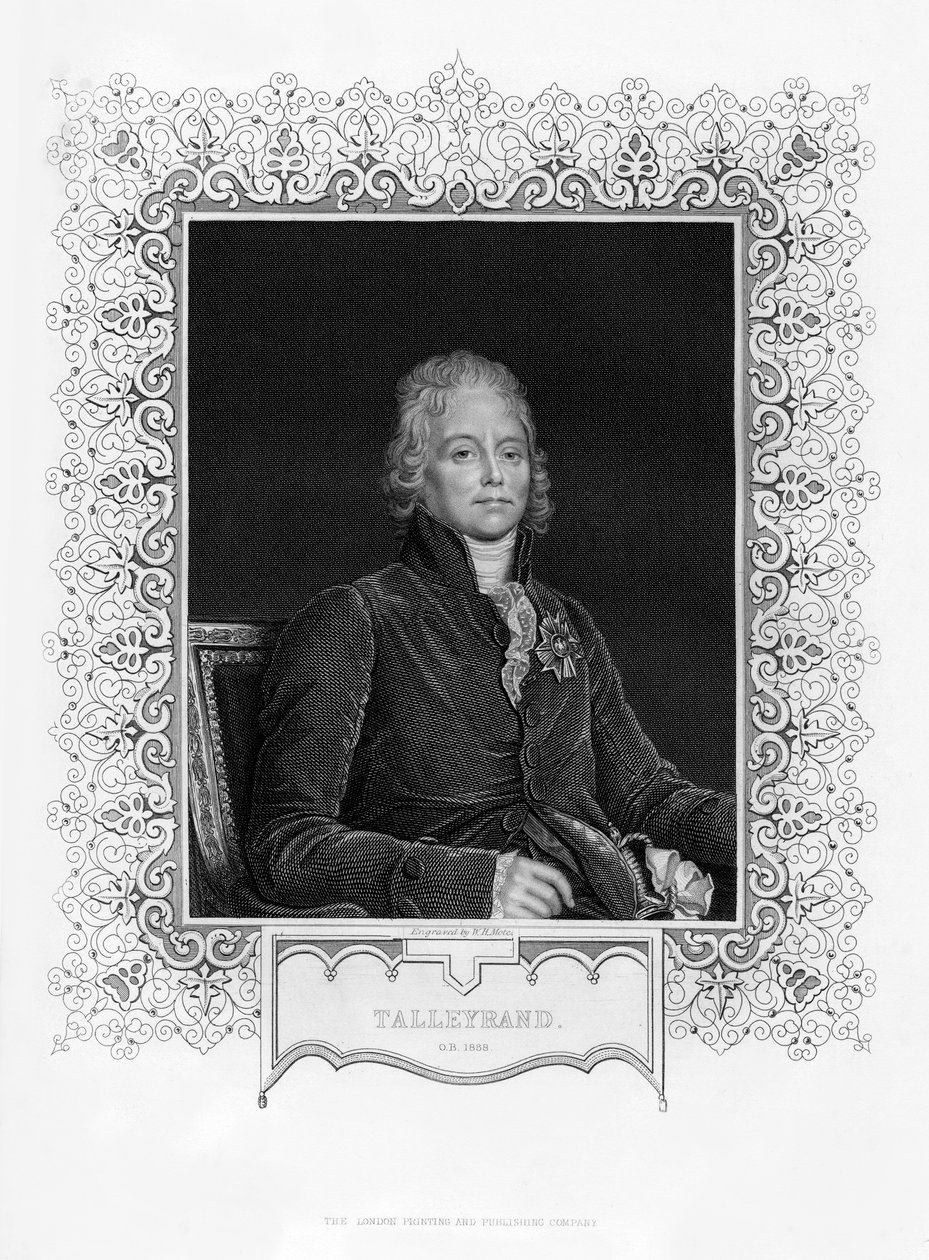 Charles Maurice de Talleyrand-Perigord, French Diplomat, 19th century by William Henry Mote