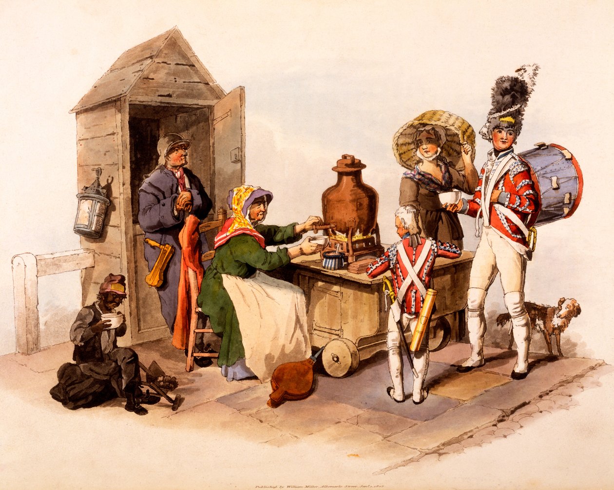 A Sallop Seller Serving Heated Hot Drinks, from 