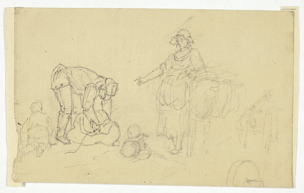 Peasants with Pack Animal by William Henry Pyne