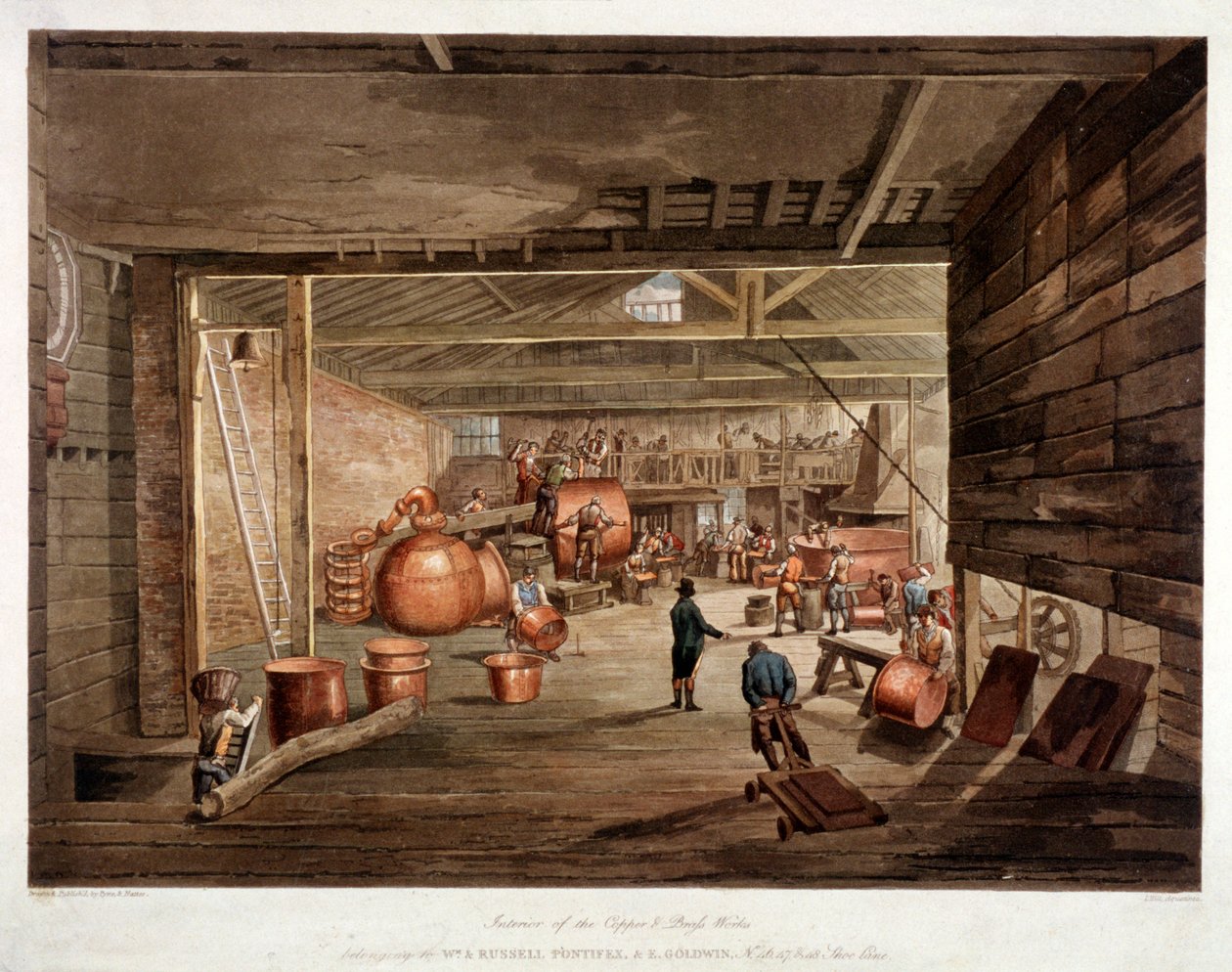 Shoe Lane, London, c. 1806 by William Henry Pyne