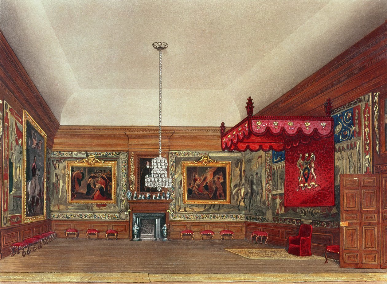 The Throne Room, Hampton Court from Pyne