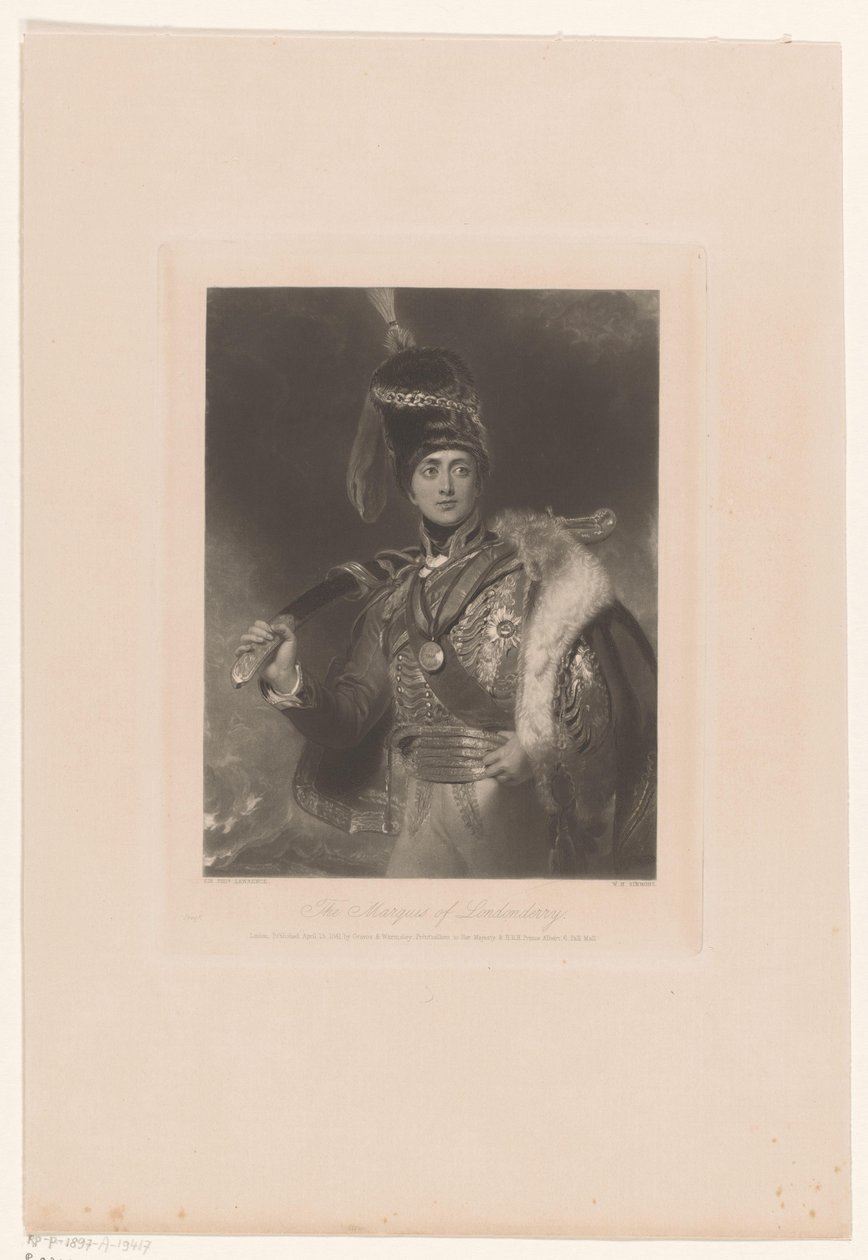 Portrait of Charles William Vane Dressed as Charles William Stewart by William Henry Simmons
