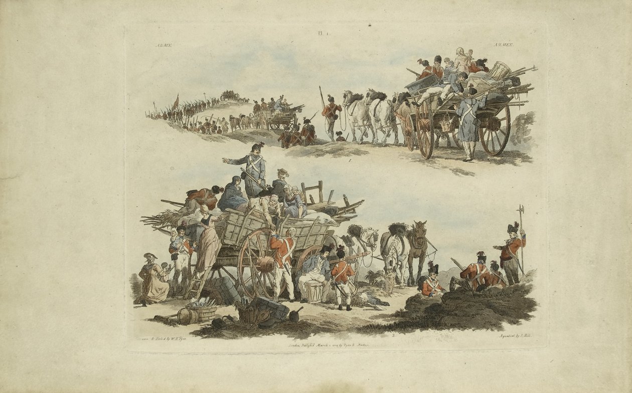 Camp Scenes, 1803 by William Henry after Pyne