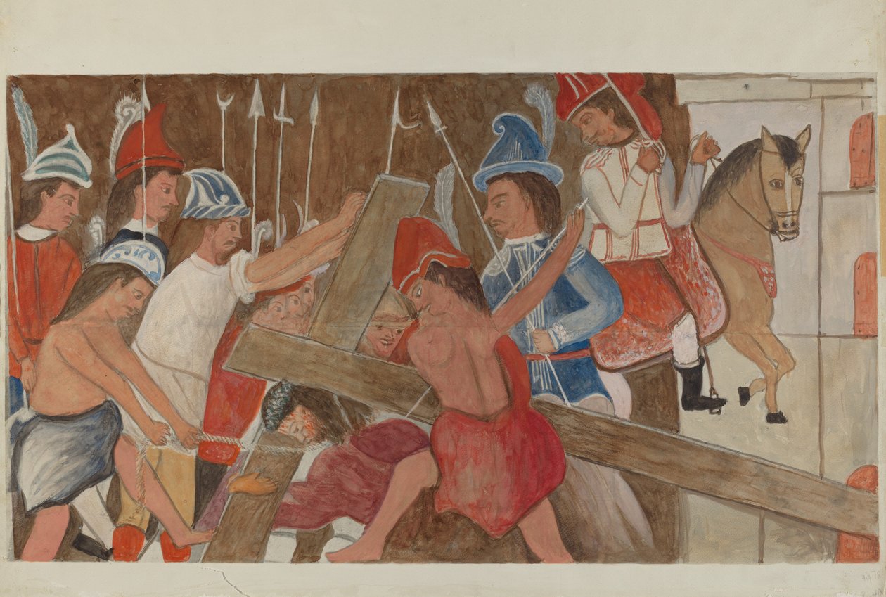 Station of The Cross No. 3: Jesus Falls the First Time by William Herbert