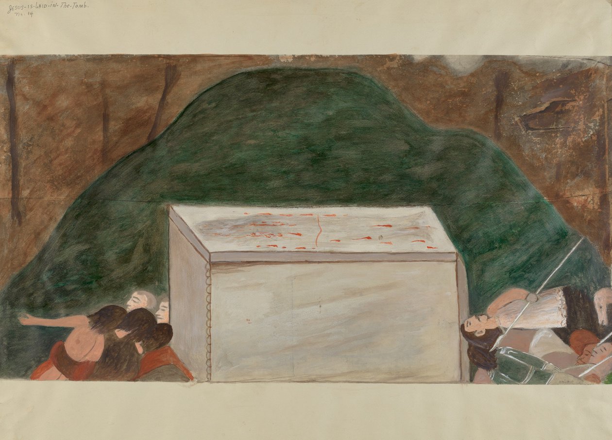 Station of the Cross No. 14: Jesus is Laid in His Tomb by William Herbert
