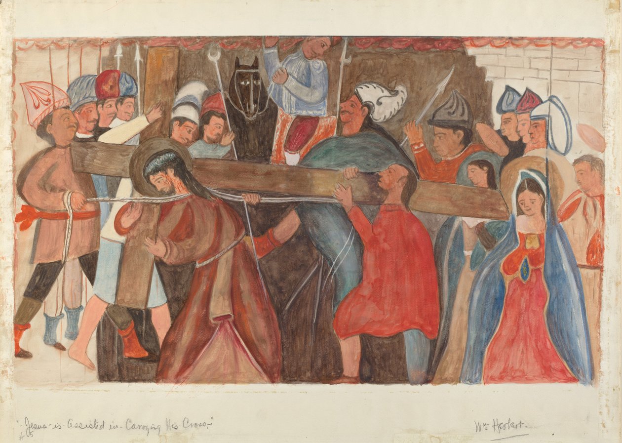 Station of the Cross No. 5: Jesus is Assisted in Carrying His Cross, c. 1936 by William Herbert