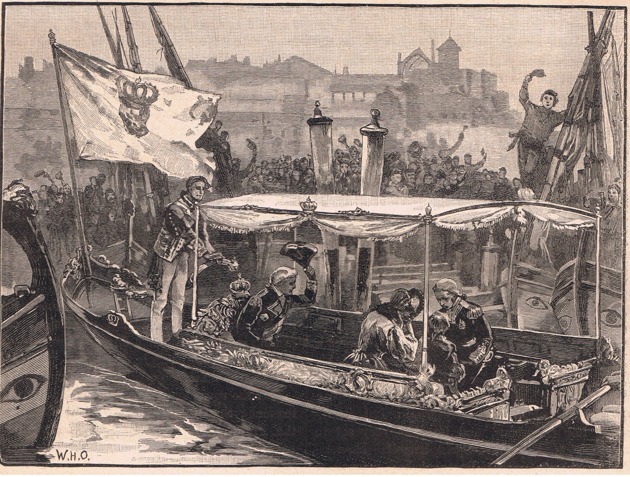 Flight of the Royal Family of Portugal by William Heysham Overend