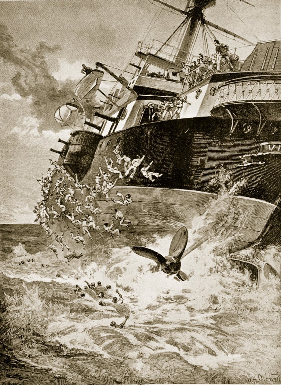 HMS Victoria Capsizing, 22nd June 1893 by William Heysham Overend