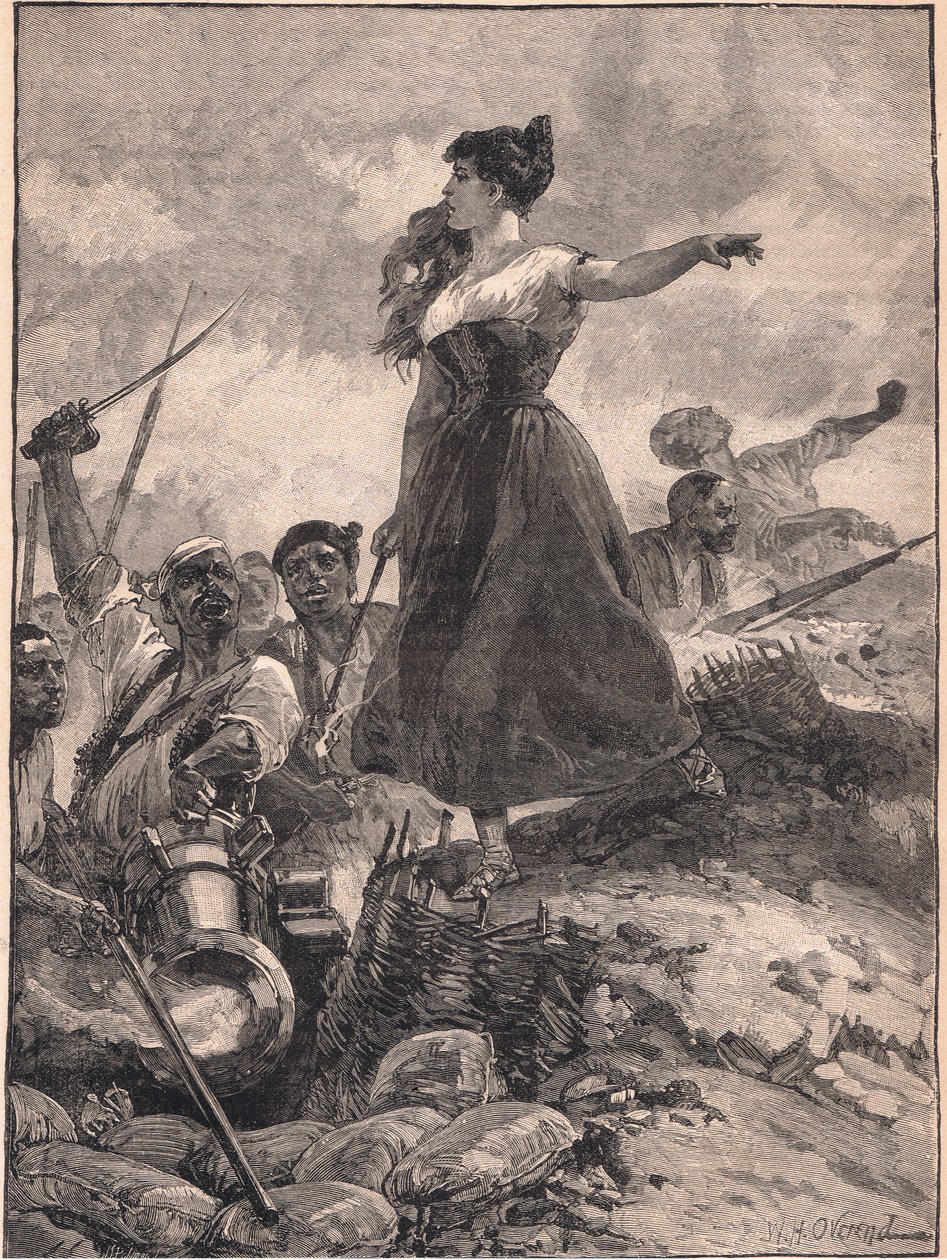 Heroism of the Maid of Sragossa AD 1808 by William Heysham Overend