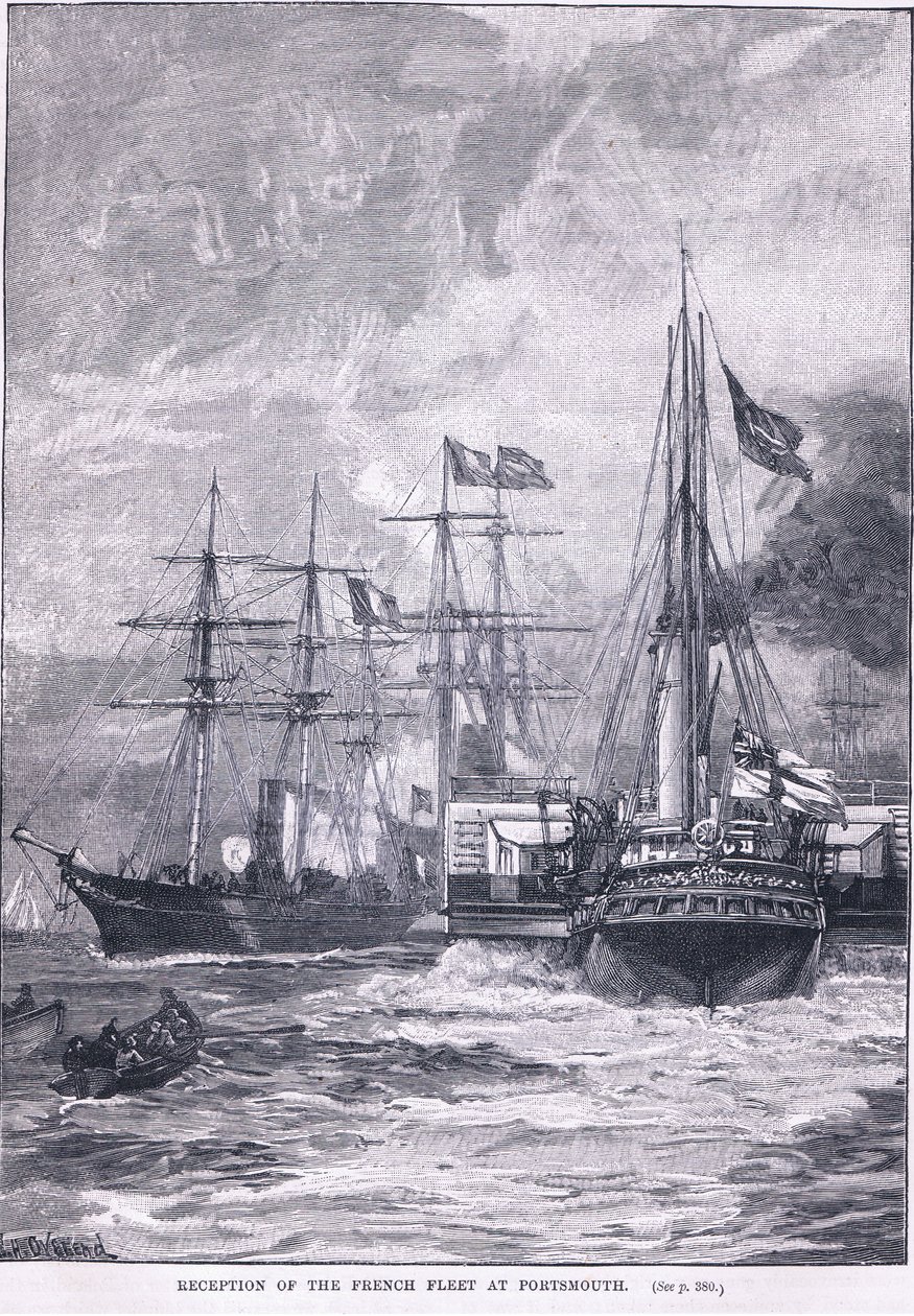 Reception of the French Fleet at Portsmouth by William Heysham Overend
