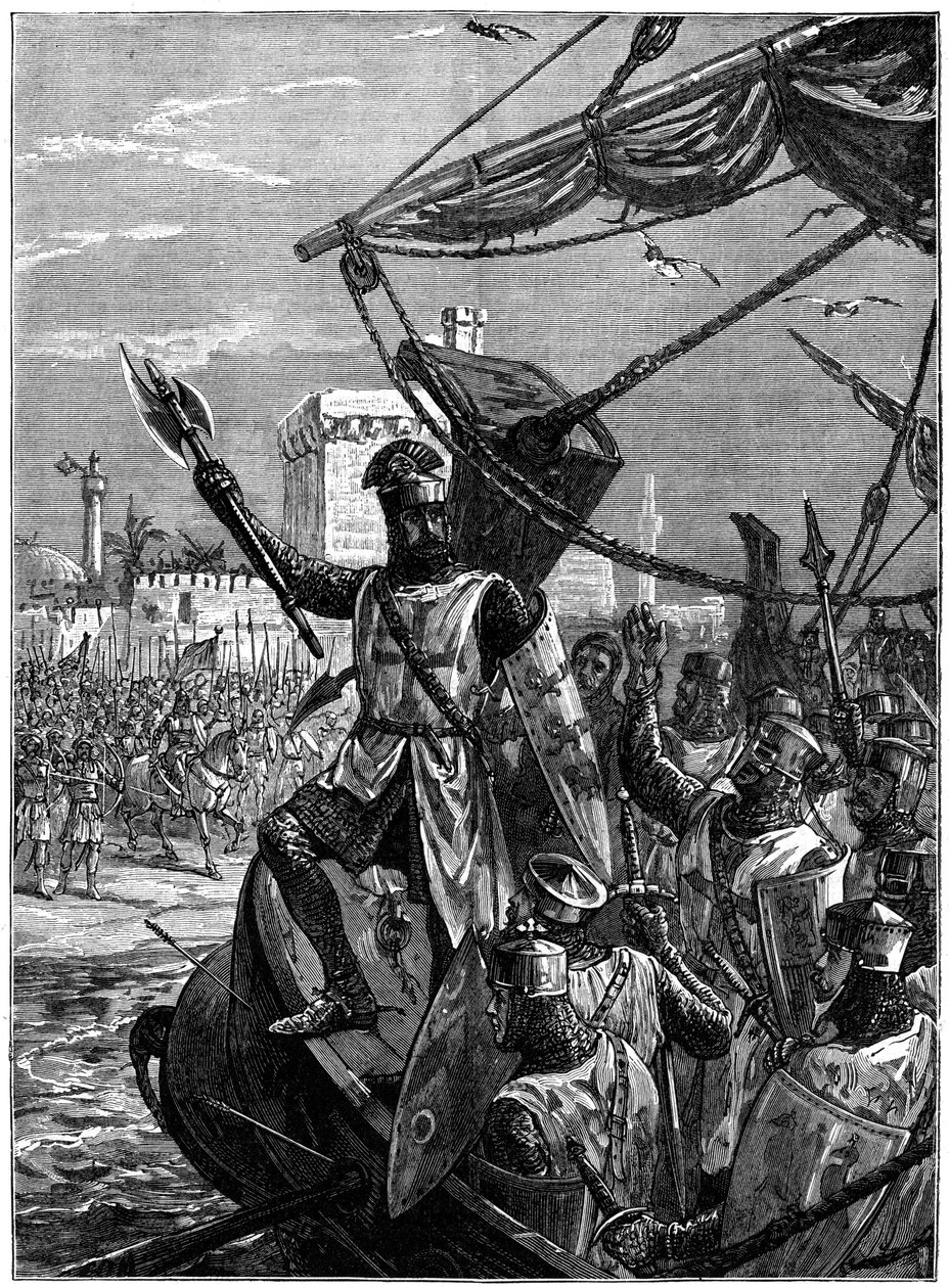 Richard I, Coeur de Lion Landing at Jaffa Joppa, September 1191, c1880 by William Heysham Overend