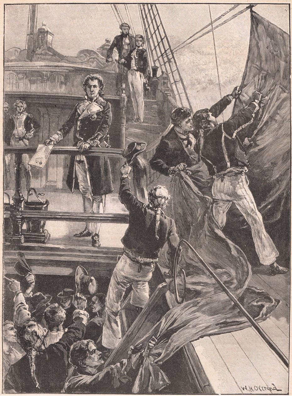 The Mutiny at Spithead: Hauling Down the Red Flag AD 1797 by William Heysham Overend
