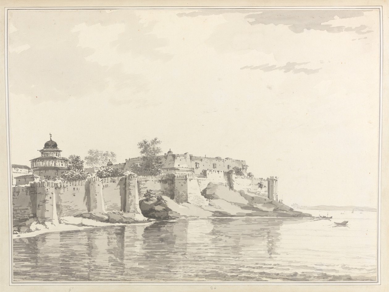 A View of the Fort of Allahabad by William Hodges