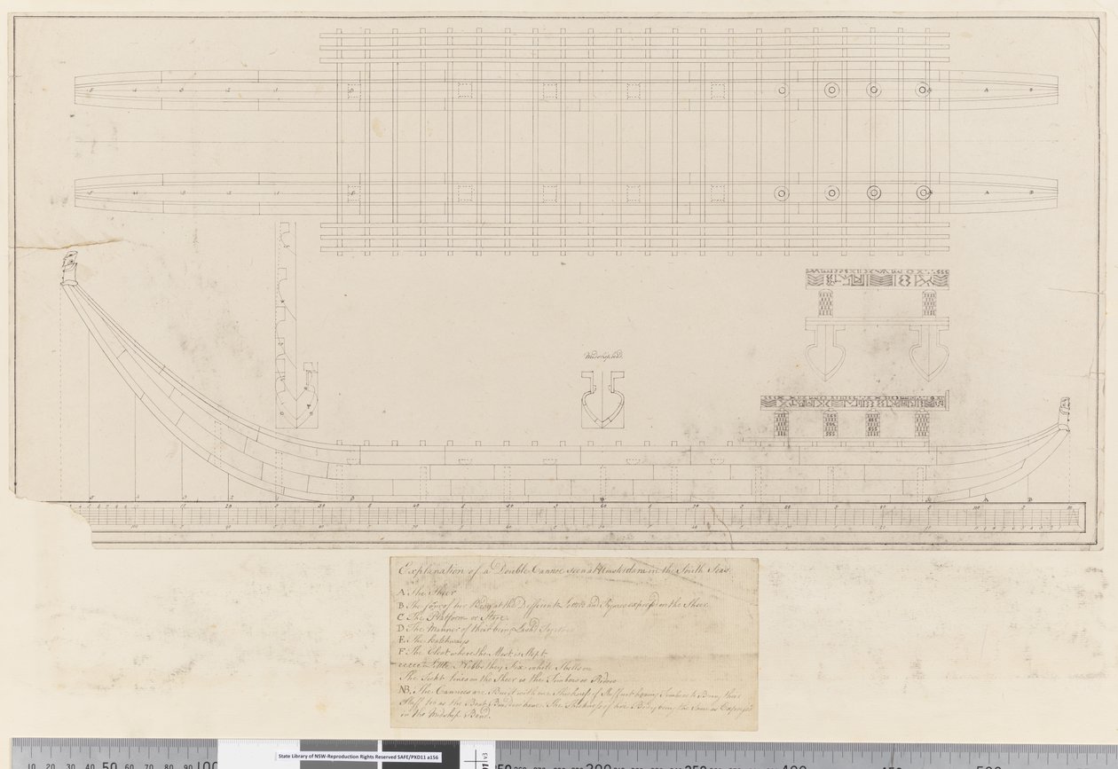 Explanation of a Double Canoe Seen at Amsterdam in the South Seas by William Hodges