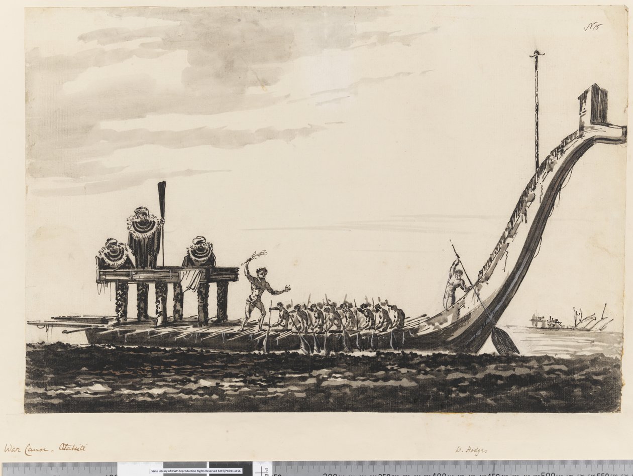 War canoe, Otaheite by William Hodges