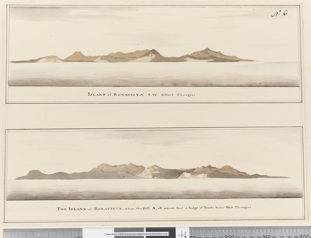 Island of Bonavista: 2 Profiles by William Hodges