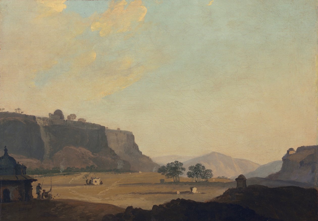 View near Fort Gwalior, India by William Hodges