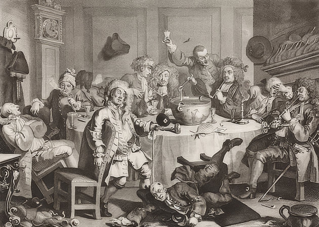A Midnight Modern Conversation by William Hogarth