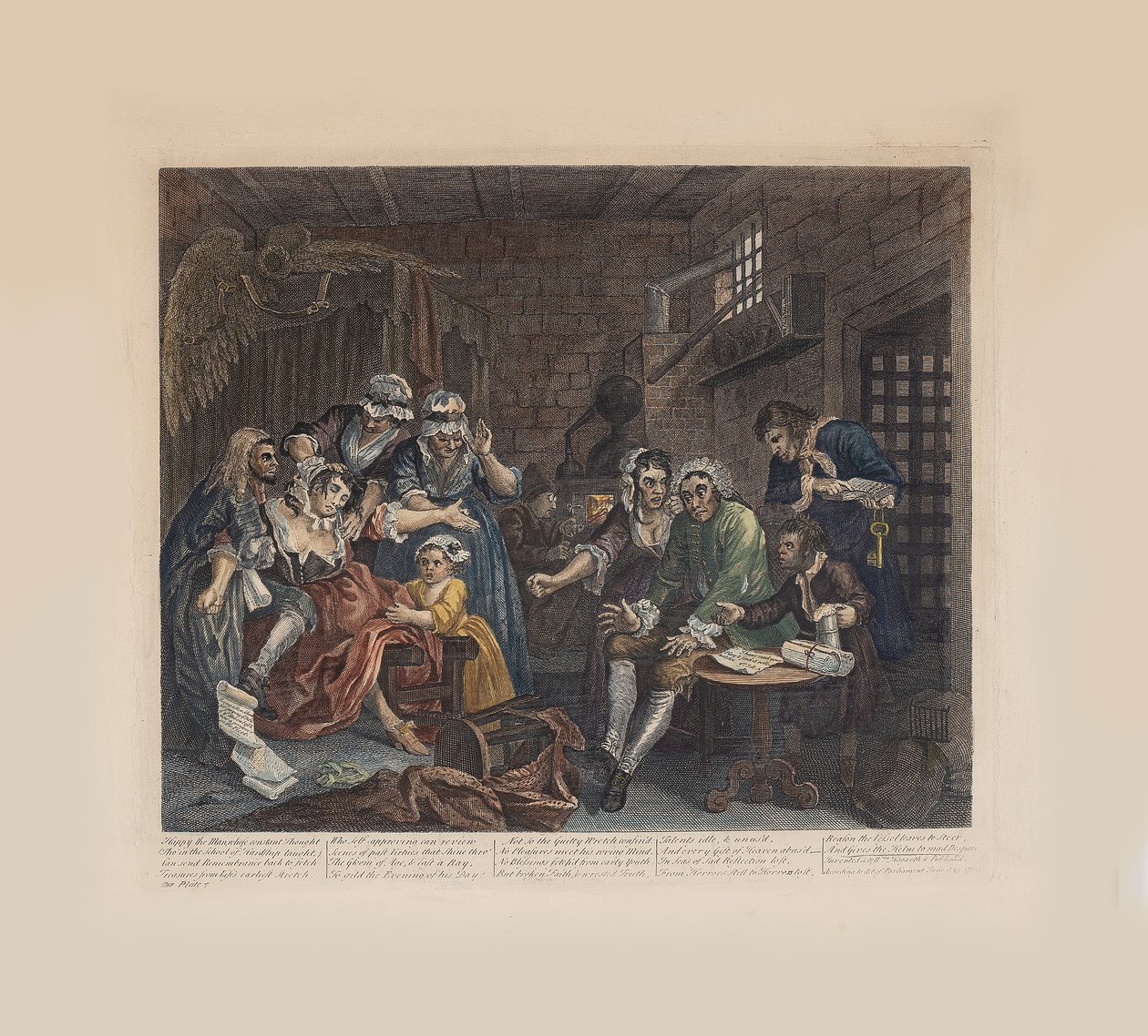 A Rake's Progress, Plate 7: The Prison Scene