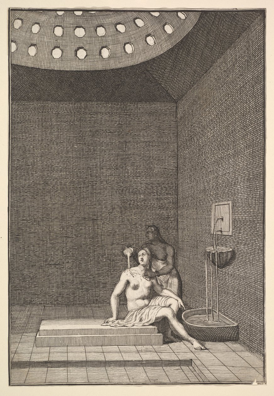 A Turkish Bath, from Aubry de La Mottrayes Travels throughout Europe, Asia and into Part of Africa by William Hogarth
