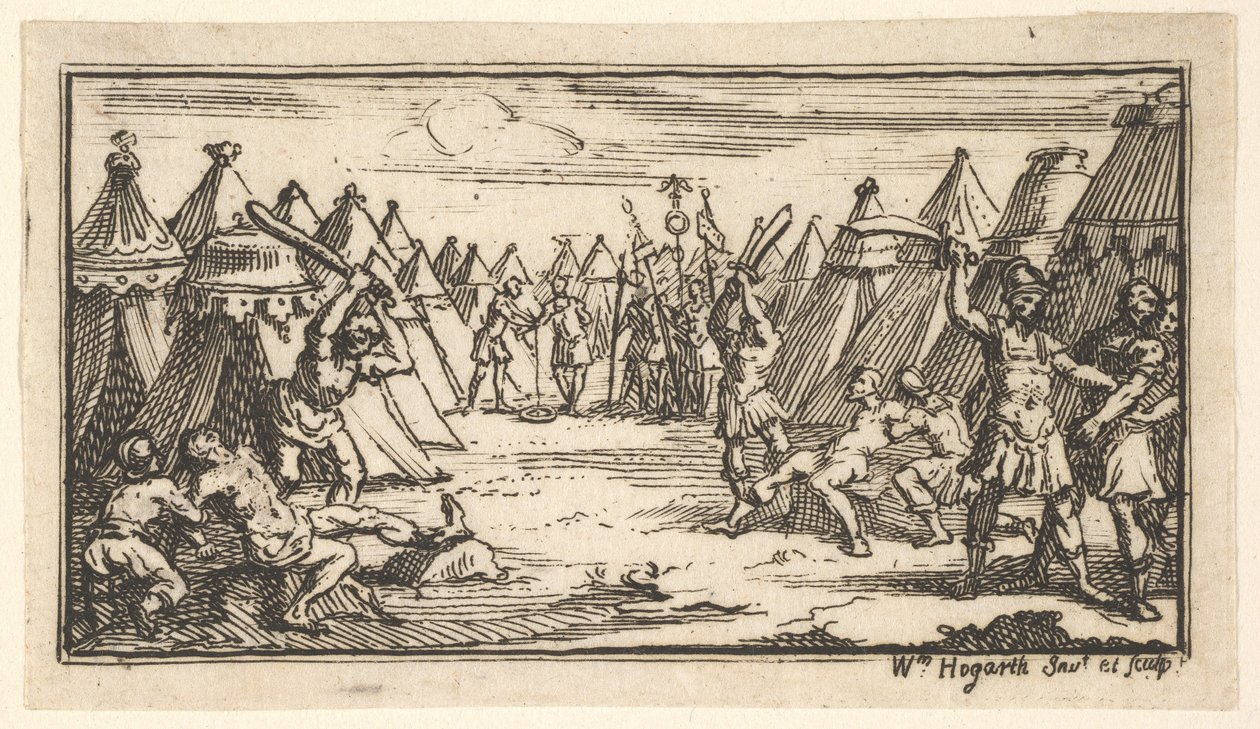 Breaking the Legs, from Roman Military Punishments, after 1725 by William Hogarth