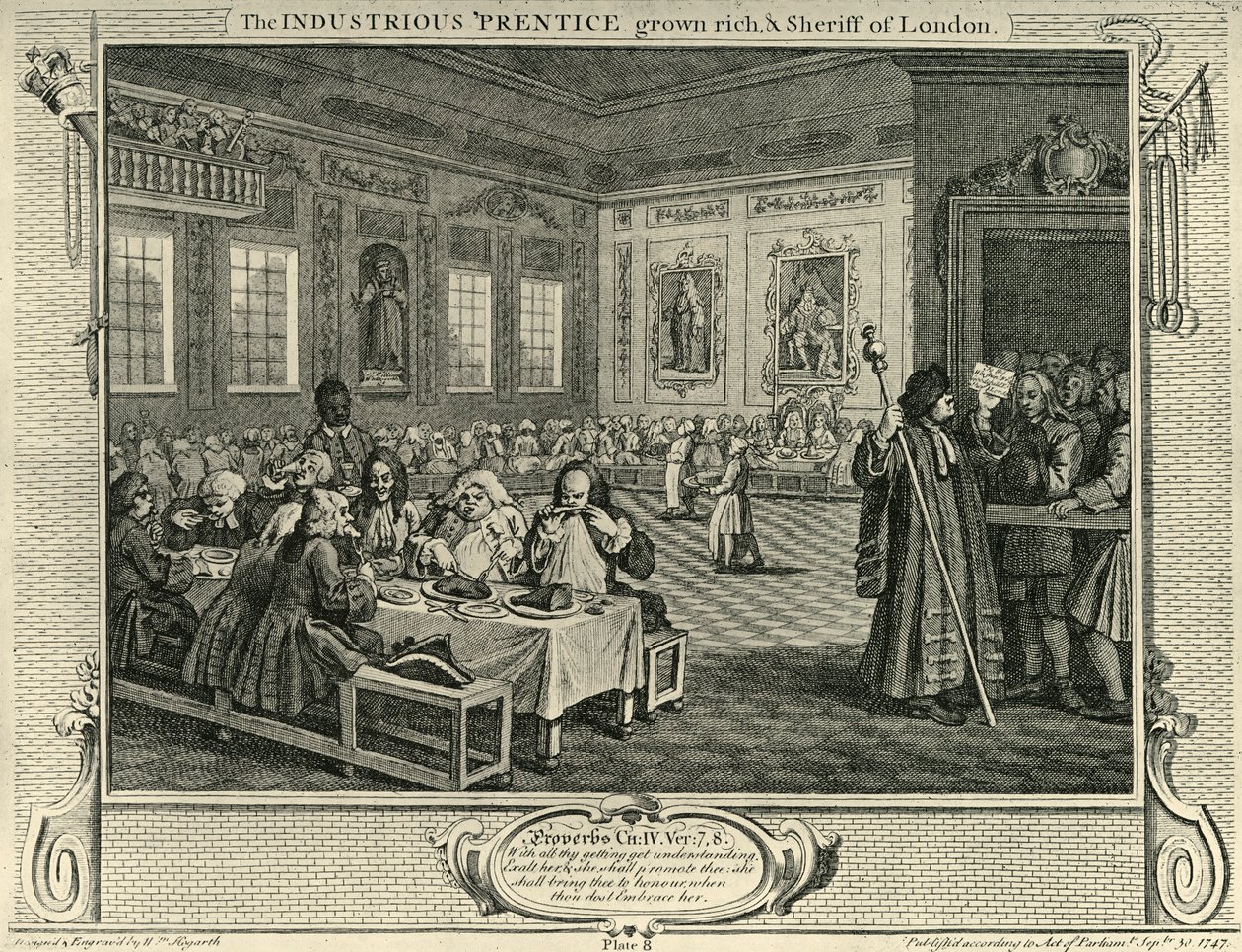 City Feast, 1747, 1925 by William Hogarth