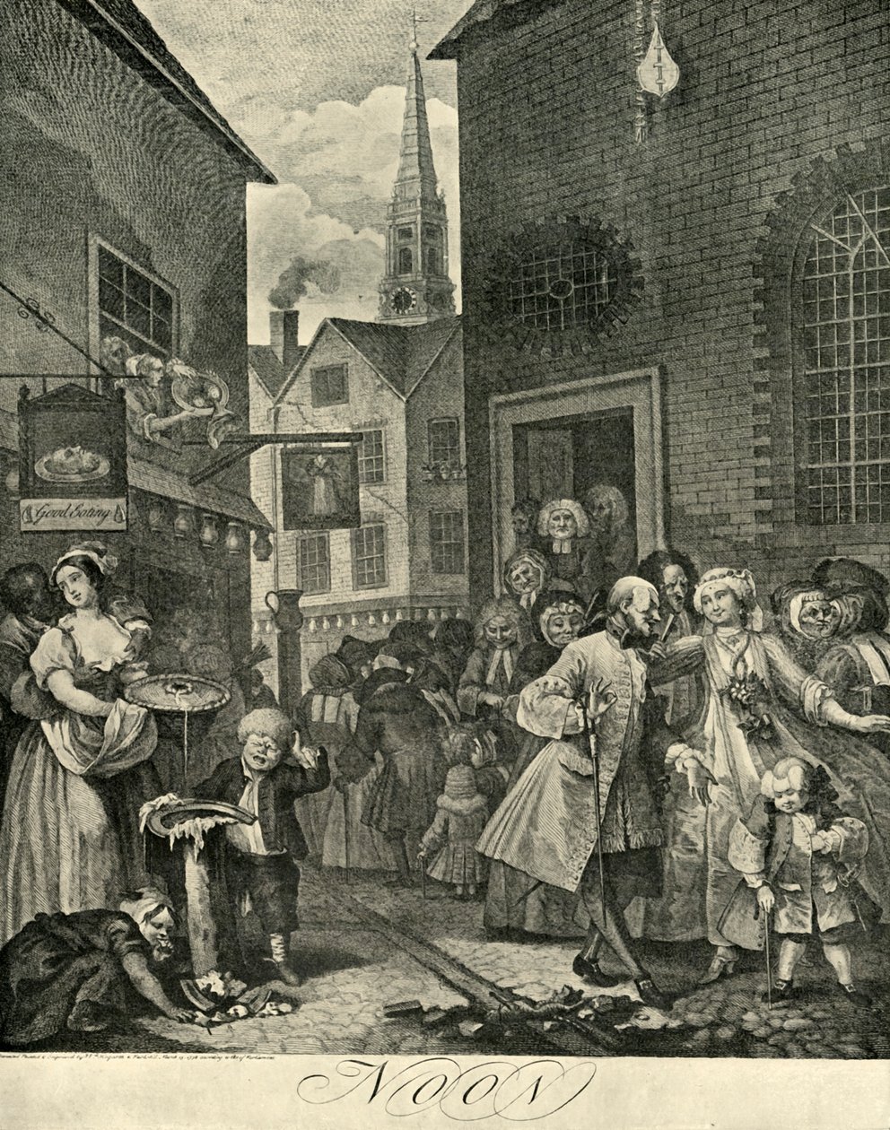 Covent Garden at Mid-Day by William Hogarth