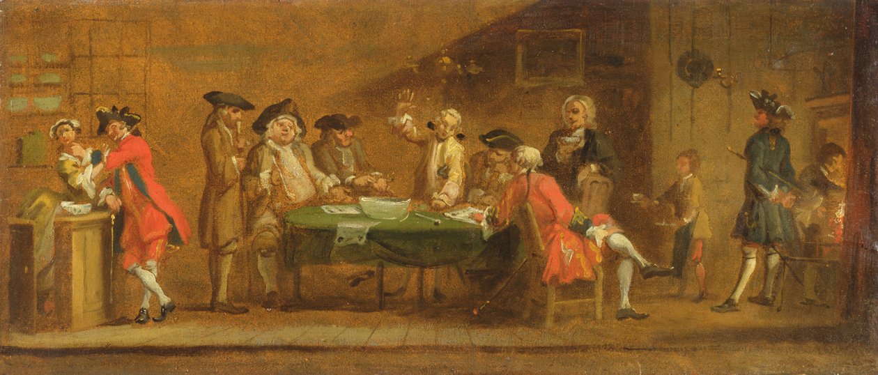 Figures in a Tavern or Coffee House, 1720s by William Hogarth