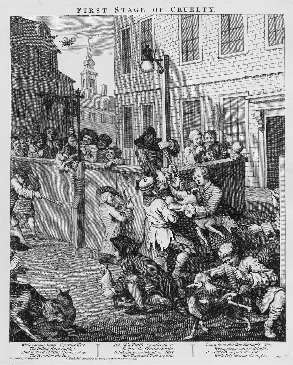 First Stage of Cruelty by William Hogarth