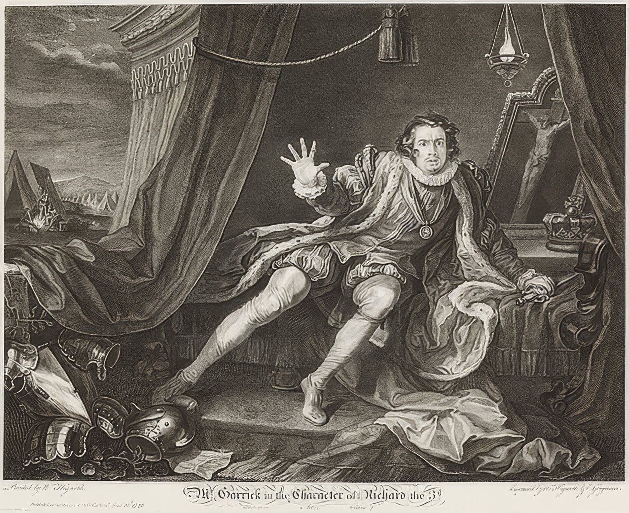 Garrick in the Character of Richard III. 1746 by William Hogarth