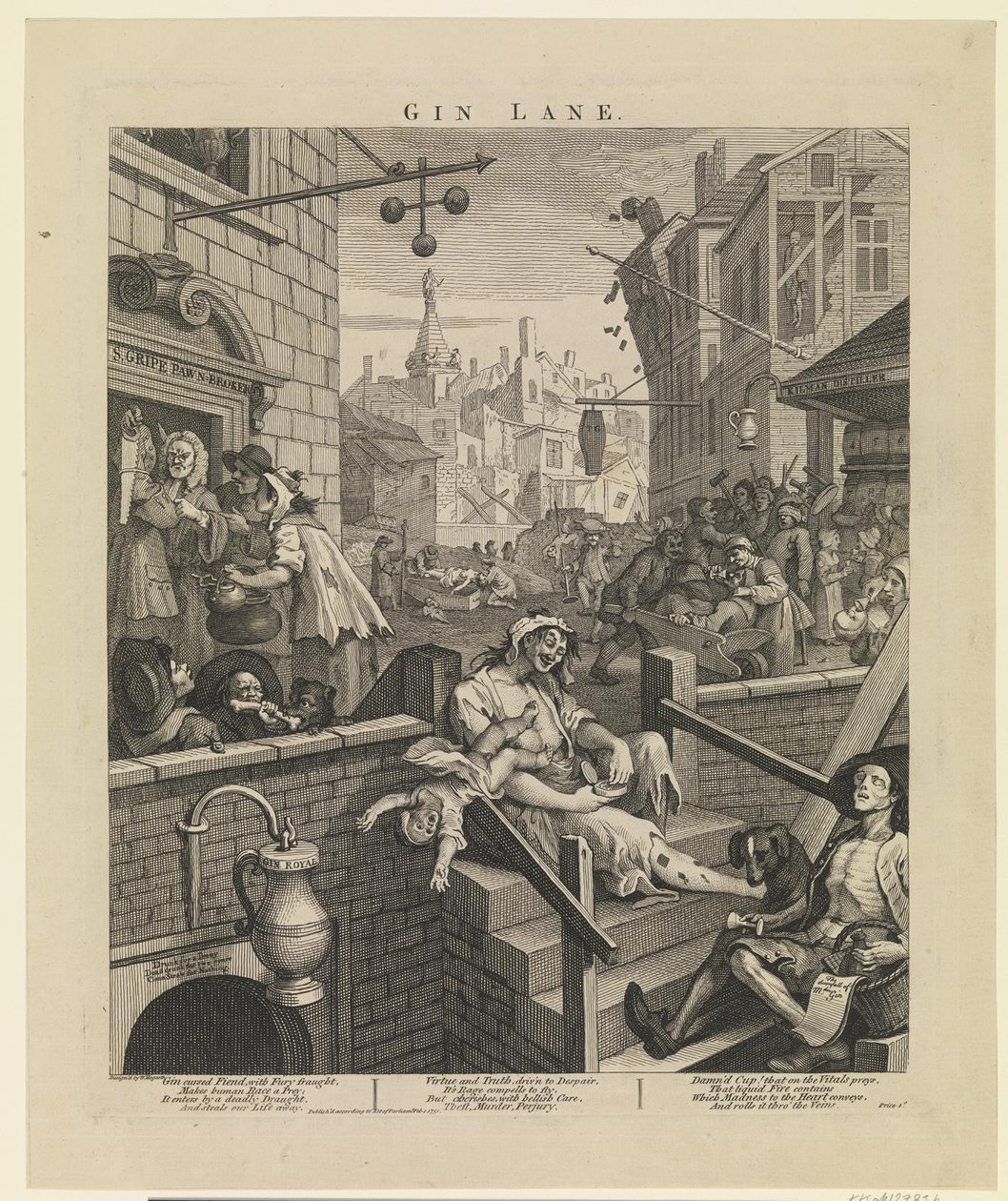 Gin Lane by William Hogarth