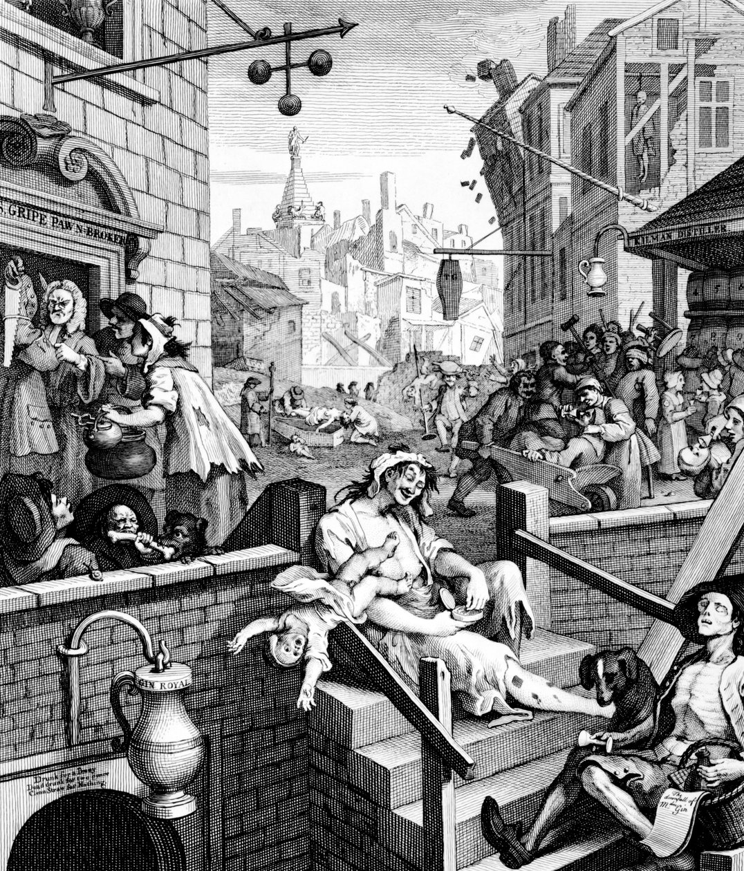 Gin Lane by William Hogarth
