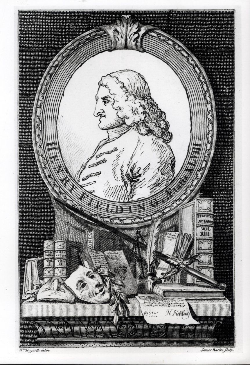 Henry Fielding at the Age of Forty Eight, engraved by James Basire by William Hogarth