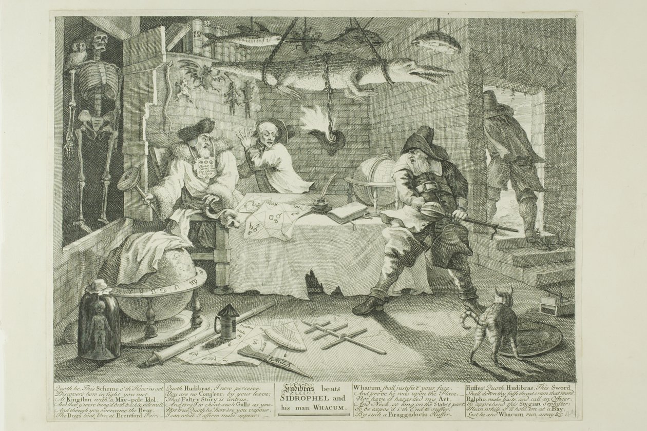 Hudibras and Sidrophel, plate eight from Hudibras by William Hogarth