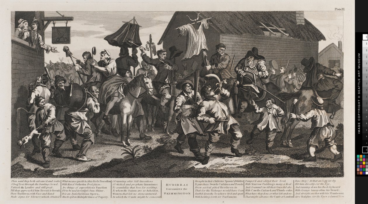Hudibras and the Skimmington by William Hogarth