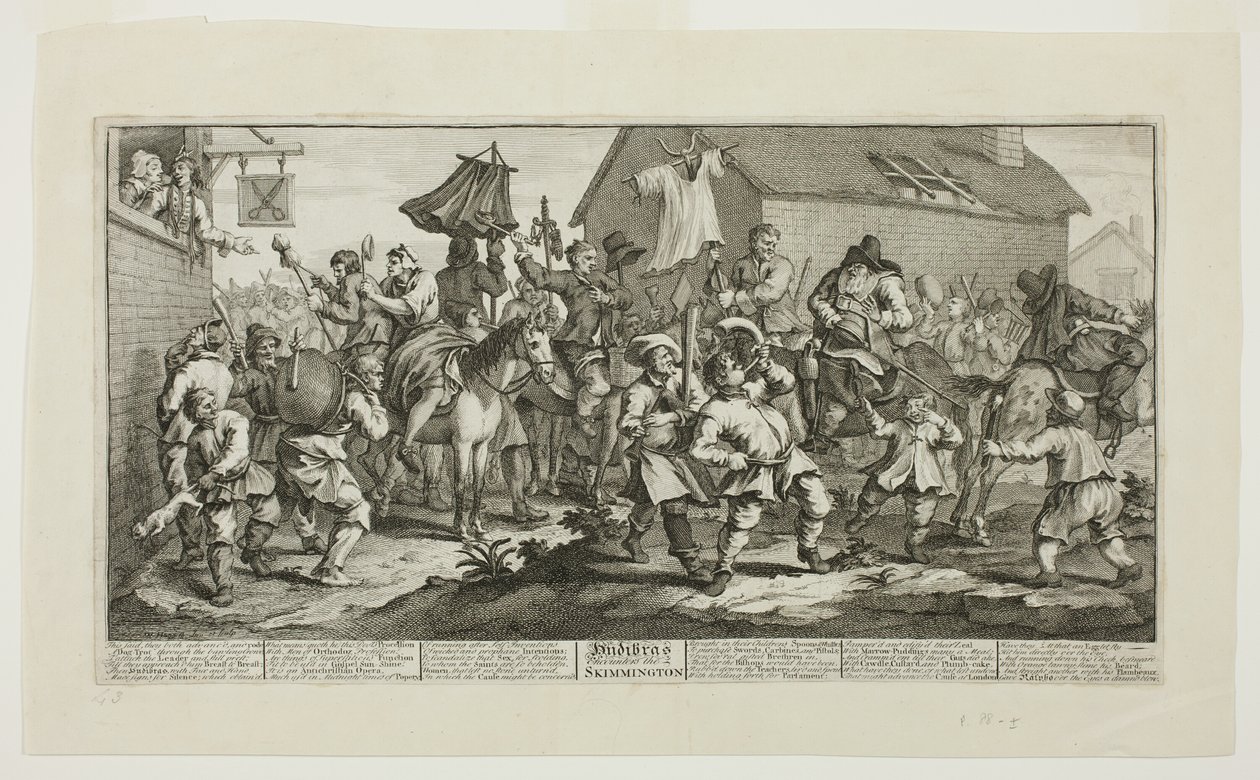 Hudibras and the Skimmington, Plate Seven from Hudibras by William Hogarth