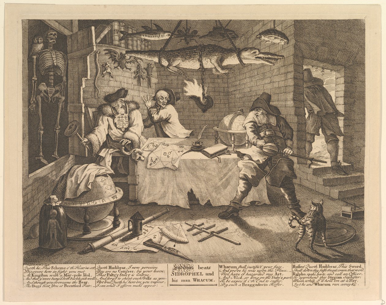 Hudibras Beats Sidrophel and His Man Whacum by William Hogarth