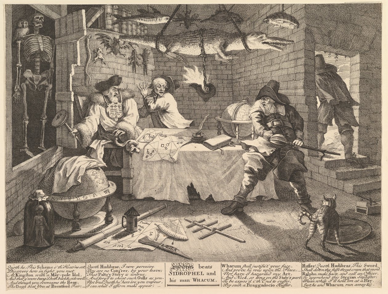 Hudibras Beats Sidrophel and His Man Whacum by William Hogarth